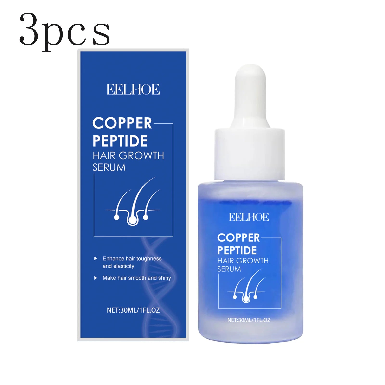 Blue Copper Peptide Hair Care Serum: A Hair Oil That Nourishes Frizzy Hair, Leaves It Smooth, Shiny and Hydrated.