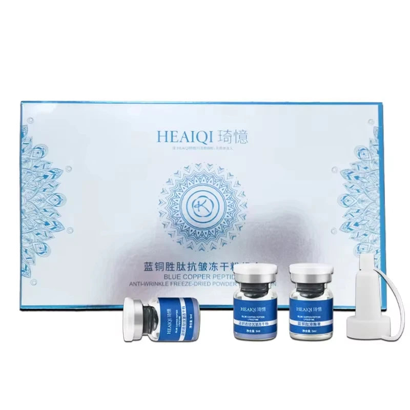 Blue Copper Peptide Skin Booster Ampoule Serum GHK‑Cu Polypeptide Hyaluronic Acid Firming Moisturizing Repair Kit